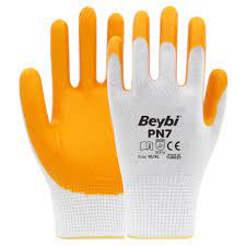 BEYBİ PN7 Polyester Örme Nitril Eldiven